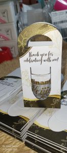 AVLs set shot glass with holder and name sticker -kayo mag assemble para iwas damage at hindi bulky