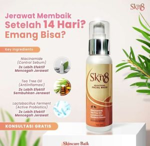Brightening Facial Wash Skn8 Sabun Muka exp 03/01/2027