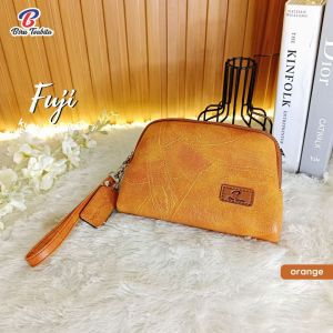 POUCH FUJI KULIT PREMIUM BY BIRU TSABITA pouch wanita muat hp/meka up bahan kulit premium