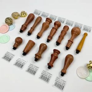 SAMOYED WXSH Pegangan Kayu Stempel Lilin