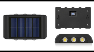 HOMEKING | 6/8/10 LED Outdoor Solar Wall Light Solar Light Waterproof Solar Led Light for Courtyard Street Landscape Garden Decoration Wall Lamp