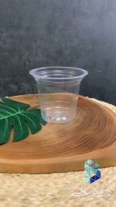 Gelas Plastik 16 Oz + Tutup DATAR ISI 50 PCS . Gelas Cup 16oz 480 ML . Cup Plastik 16 Oz