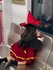 Harry Potter cos Costume Childrens Halloween Cloak College Dress Girl Lolita Super Cute Princess Dress