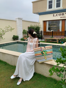 Túi Đeo Vai Dệt Thủ Công TheFifthMoon Dung Tích Lớn Thêu Hình Cây Dừa Du Lịch Chụp Ảnh Đẹp Túi Xách Nữ Mùa Hè 2025