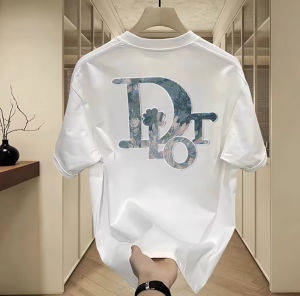 Trendy Brand Short-sleeved T-shirt Mens and Womens 2025 New Summer Round Neck Printed Cotton Half-sleeved T-shirt Casual Wear