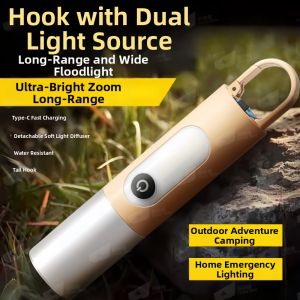 BAIXITANG | High-Power Zoom LED Flashlight with Dual Light Sources