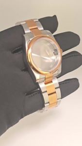 36mm 39mm Two‑Tone Stainless Steel Watch Case Sapphire Glass Fit NH35 NH36 PT5000 ST2130 Miyota8215 Movement Watch Repair Parts