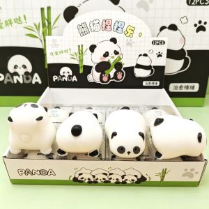 Cute Soft Panda Squeeze Toy stress ball For Pressure Reduction Cartoon Stretchy Desk Toys Reusable Stress Ball Birthday Gifts