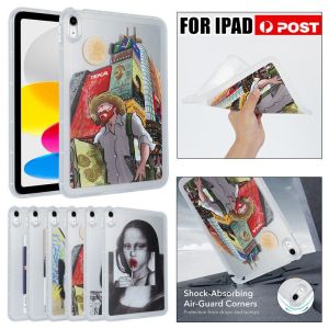 สำหรับ Apple iPad 10th 9th 8th 7th 6th 5th แอร์1 2โปร4th 3th มินิ4 5 6th 9.7 "10.2" 10.5 "10.9" 11.0 "12.9" 2020 2021แท็บเล็ต2022ภาพวาดสีน้ำมันเคสกันกระแทกพกพา TPU นิ่มแฟชั่นโปร่งใส