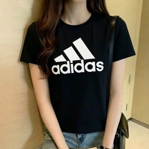 adidas | Áo Thun Cotton Tay Ngắn Thể Thao Mùa Thu