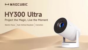 MAGCUBIC | Magcubic HY300Ultra 4K Android 11 Projector 300ANSI Portable Outdoor Home Theater with Electronic Focus Speaker BT5.4