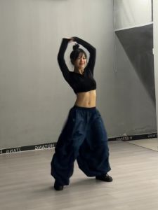 Quần Ống Rộng Nhanh Khô Thể Thao Jazz Cạp Cao Mùa Hè Cho Nữ Quần Dài Thường Ngày Phong Cách Đường Phố Mỹ Quần Áo Làm Việc