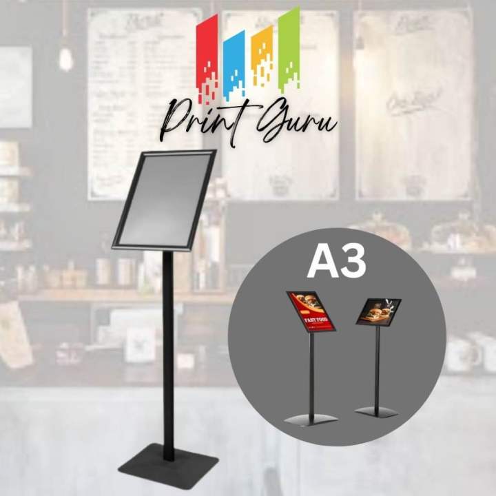 A3 Size Floor-standing Menu Sign Display Stand Used For Food Menu 