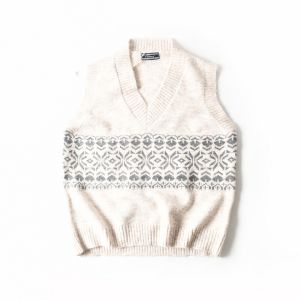 American Style Loose Casual V-Neck Knitted Wool Blend Vest Mens Sleeveless Sweater Tank Top Autumn Fashion Urban Trend