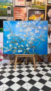 Tranh in Canvas Hoa Hạnh Nhân | Almond Blossoms (1890) - Vincent van Gogh (Có khung móc đinh treo) - The Canvas House