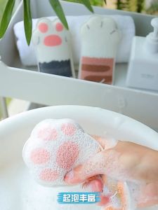 [ฟองน้ําอาบน้ํา] ฟองน้ํา เท้าแมว ฟองน้ํามือแมว ใยอาบน้ํา ฟองน้ํามหัศจรรย์ ฟองน้ํานาโน ฟองน้ําขัดระเบิดขี้ไคล