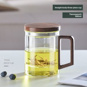 GIANXI | High-Quality Office-Use Mens Glass Tea Cup with Tea-Water Separation