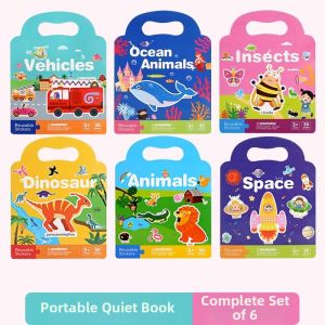 Portable Early Education Intelligence Development Stickers Book Educational Story