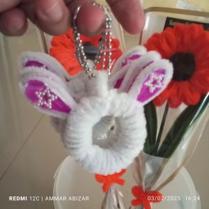 gantungan lucu / kawat bulu mercy / gantungan kunci kelinci