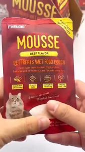 FAENBEI 85g Cat Wet Food Pouch Beauty Hair Protect Eyes Cat Treats Wet Cat Food for Kitten Adult Cat