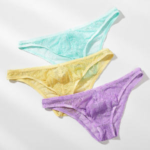 Quần Lót Tam Giác Siêu Mỏng Thoáng Khí Cho Nam Mùa Hè Ren Lưới Thoải Mái Ôm Vừa Vặn Gợi Cảm Quần Short Tam Giác