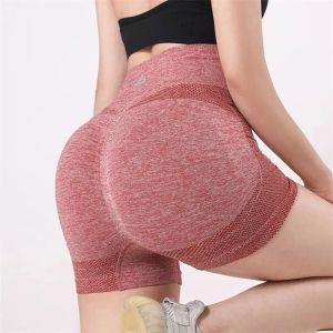 Yoga Shorts Fashion Hot Honey Buttocks Buttocks Sports High Waist Abdomen Stretch Tight-fitting Anti-glare Quick-drying Fitness