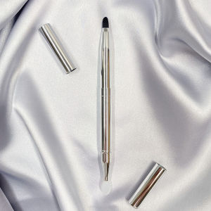 Double-Headed Professional Lip Brush Makeup Artist Special Telescopic and Portable Lipstick Brush Silicone Lip Balm Brush Lip Balm Brush