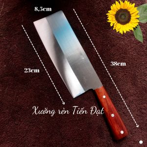 Dao thái thịt dáng phở bản to chất thép Trắng Nhật chống rỉ sắc bén