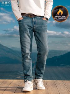 Enjeolon | Retro American Washed Corduroy Loose Straight Jeans