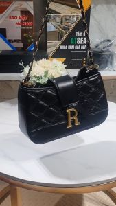 Túi Đeo vai chữ R - Túi đeo chéo in họa tiết trám đẹp size 23. Mộc Nhi - Túi Xách Nữ