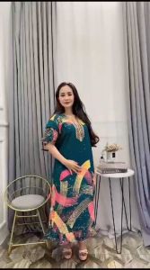 Baju Daster Renda Motif Pelangi Busui Bahan Rayon Premium Terlaris Viral Best Seller