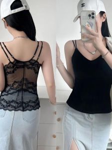 เสื้อกั๊กผ้ากำมะหยี่ไหมรัดรูปพร้อมแผ่นเสริมหน้าอก ชุดชั้นในลูกไม้เซ็กซี่ ชุดชั้นในรัดรูป เสื้อชั้นในแบบมีสายรัด แขนกุด