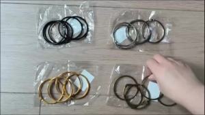 5-30pcs Shower Curtain Sliding Rings Curtain Hooks Round Rod Clips Metal Shower Curtain Rings Bathroom Accessories