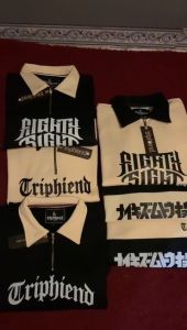 Sweater Rugby Pria dan Wanita Premium Halfzip Kombinasi Berkerah Trend Terbaru TRIPHIEND