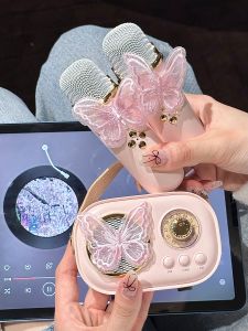 Portable Bluetooth Speaker Sound System Mic for Singing Home KTV New Girl Feel Set Wireless Audio Equipment Female Voice Box