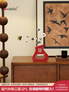 Mandelda New Year Desktop Decoration Wealth Tree Living Room Entrance Decorations Moving New Home Gift Handmade Wood Material