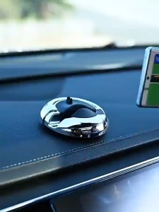 Center Console Car Phone Navigation Holder - 360° Rotating Multifunctional Parking Sign Car Ornament