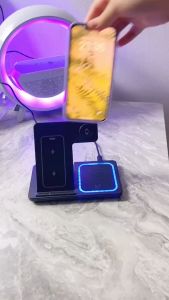 iMI Cleer แท่นชาร์จไร้สาย3 in 1 พร้อมนาฬิกาปลุก Wireless Charger Stand 15W ที่ชาร์จตั้งโต๊ะ