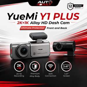YueMi Y1 PLUS Dashcam 2K+1K | Dual Channel Recording | Premium Alloy Body | Ultra Clear Night Vision | 24H Parking