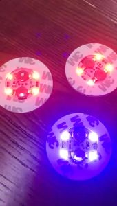 200 Pcs LED Coaster Luminous Bottle Stickers Colorful Lights 6cm Lamps for Bar KTV Wedding Party Cocktail Drink Cups Vase Decor