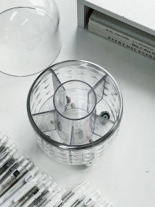 Pen Holder 2-in-1 Rotate Storage Box 360 Degrees Super Large Capacity Creative Portable Desktop Oblique Insertion Student Pen Holder