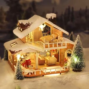 Mô hình nhà búp bê tự làm diy doll house miniature QIAOLEXING mã ES001-A2 Chistmas House