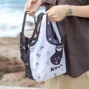 Exported to Japan Bento Bag Surprise Cat New Arrival Lightweight Folding Hand Beverage Milk Tea Cup Cover Lunch Box Bag