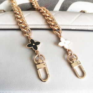 Bag shoulder strap DIY chain accessories womens bag gold 13MM flower chain bag strap single shoulder diagonal cross new chain bag shoulder strap chain strap metal chain accessories