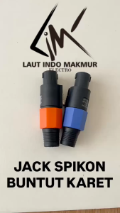 JACK SPEAKON BUNTUT KARET DENGAN KUNCI NL4FC JACK MALE SPIKON UJUNG KARET NEUTRIK AWA PRO ups amplifier