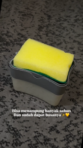 Dispenser Sabun Cuci Piring / Holder Spons Cuci Piring 2in1 / Tempat Cuci Piring Serbaguna