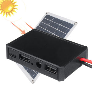 4 Socket Dual USB DC Interface DIY Solar Panel Charger Voltage Regulator Output 5V Mobile Phone Charging