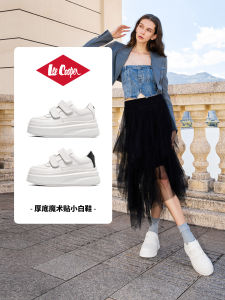 Lee Cooper Womens Thick Bottom Sneakers Lightweight Casual Shoes Magic Tape Easy Wear Autumn New Style Increased Height