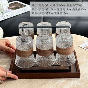 ชุดแก้วน้ำชาป้องกันความร้อนสไตล์จีนสำหรับใช้ในบ้าน ชุดแก้วน้ำกาแฟ ชุดแก้วน้ำผลไม้ ชุดแก้วน้ำสำหรับรับแขกในห้องนั่งเล่น