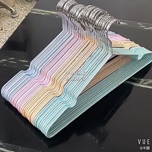 ไม้แขวนเสื้อ สแตนเลส หุ้มยางกันลื่น รับน้ำหนักได้ดี เคลือบซิลิโคน ไม้แขวนกันลื่น แขวนเสื้อ โดนน้ำได้ ป้องกันสนิม CH